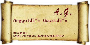 Argyelán Gusztáv névjegykártya